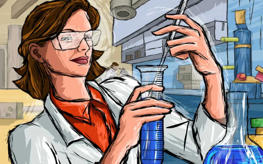 Женщины и наука - иллюстрация с сайта excelland.com